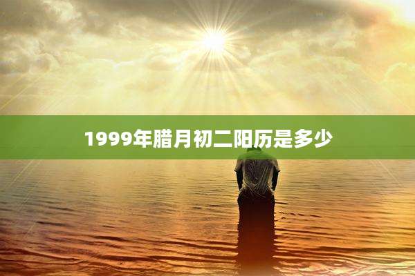 1999年腊月初二阳历是多少