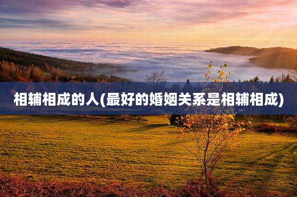 相辅相成的人(最好的婚姻关系是相辅相成)