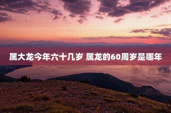 属大龙今年六十几岁 属龙的60周岁是哪年