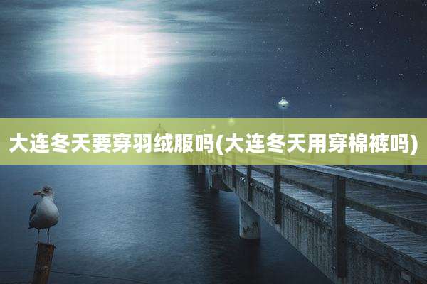 大连冬天要穿羽绒服吗(大连冬天用穿棉裤吗)