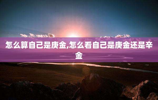 怎么算自己是庚金,怎么看自己是庚金还是辛金