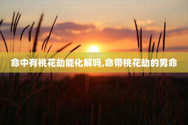命中有桃花劫能化解吗,命带桃花劫的男命
