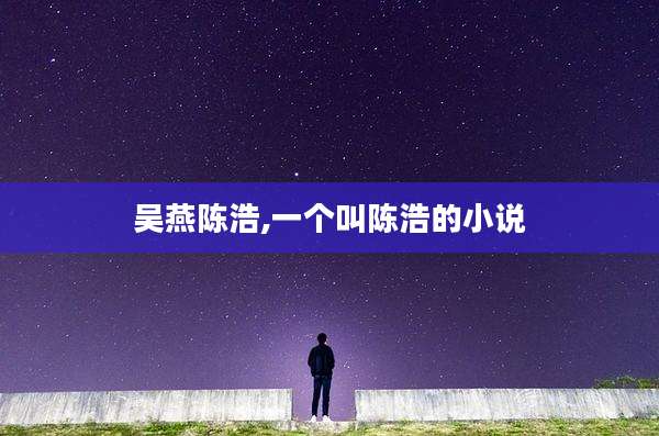 吴燕陈浩,一个叫陈浩的小说