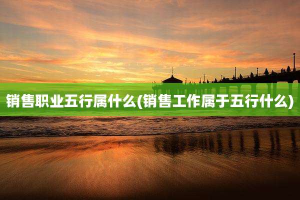 销售职业五行属什么(销售工作属于五行什么)