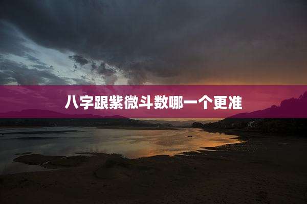 八字跟紫微斗数哪一个更准
