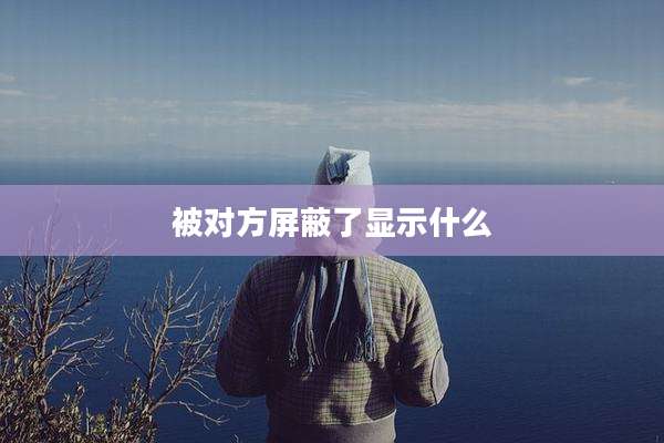 被对方屏蔽了显示什么