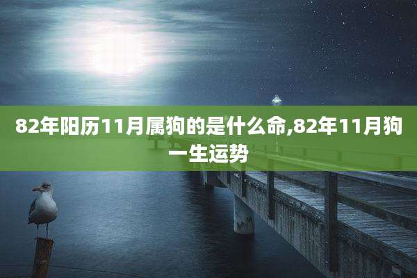 82年阳历11月属狗的是什么命,82年11月狗一生运势