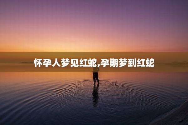 怀孕人梦见红蛇,孕期梦到红蛇