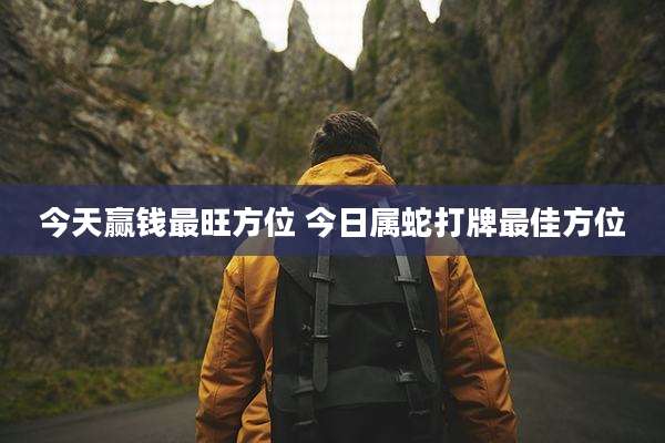 今天赢钱最旺方位 今日属蛇打牌最佳方位