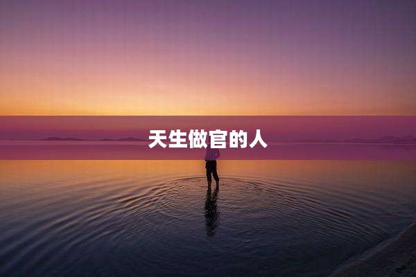 天生做官的人