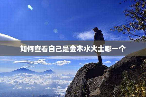 如何查看自己是金木水火土哪一个