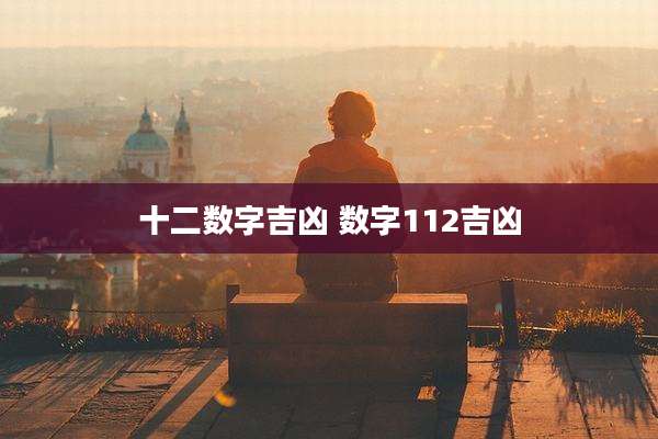 十二数字吉凶 数字112吉凶