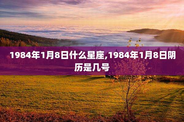 1984年1月8日什么星座,1984年1月8日阴历是几号