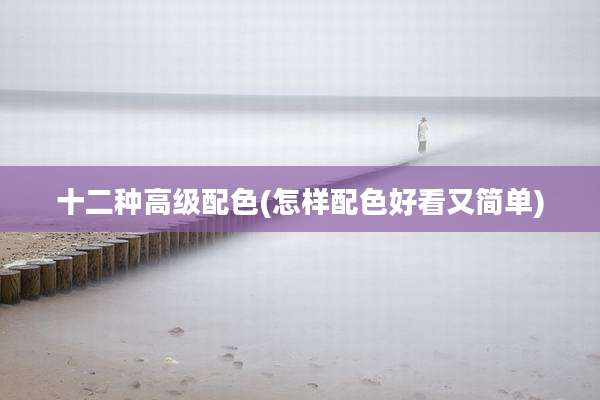 十二种高级配色(怎样配色好看又简单)