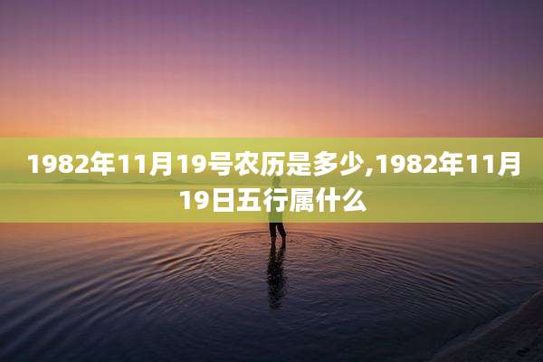 1982年11月19号农历是多少,1982年11月19日五行属什么