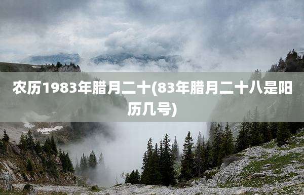 农历1983年腊月二十(83年腊月二十八是阳历几号)