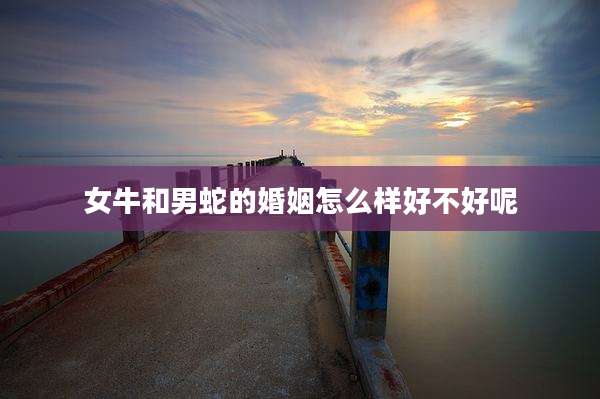 女牛和男蛇的婚姻怎么样好不好呢