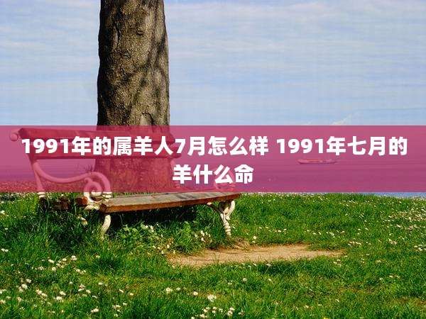 1991年的属羊人7月怎么样 1991年七月的羊什么命