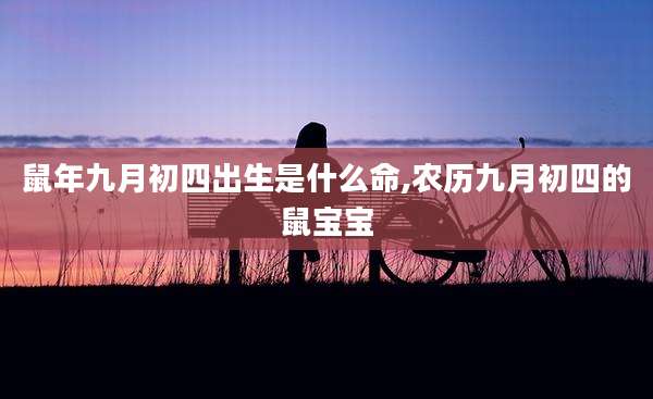 鼠年九月初四出生是什么命,农历九月初四的鼠宝宝