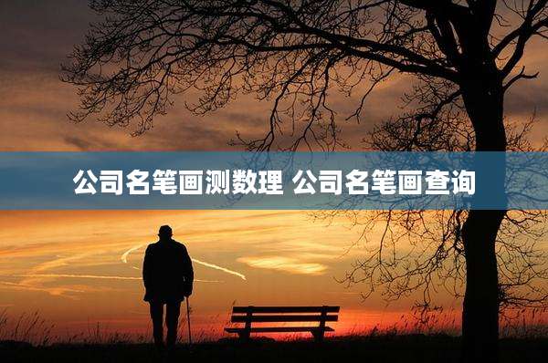 公司名笔画测数理 公司名笔画查询