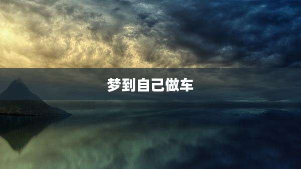 梦到自己做车