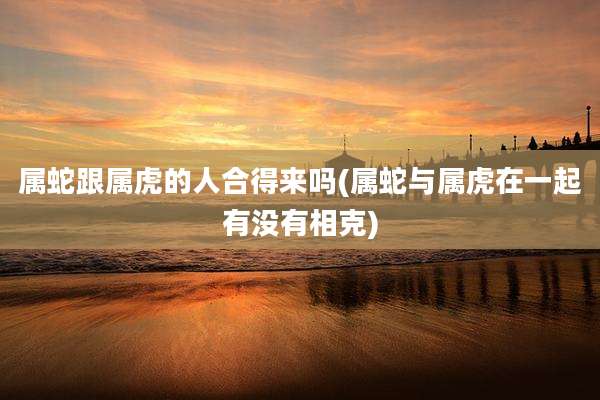 属蛇跟属虎的人合得来吗(属蛇与属虎在一起有没有相克)