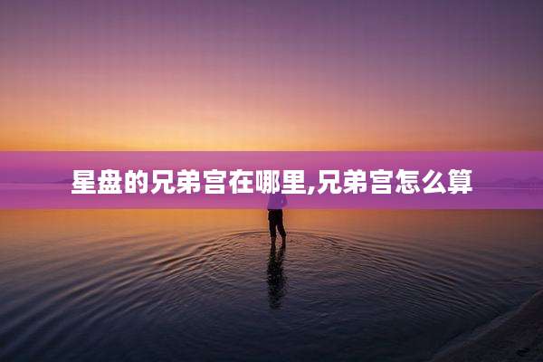 星盘的兄弟宫在哪里,兄弟宫怎么算