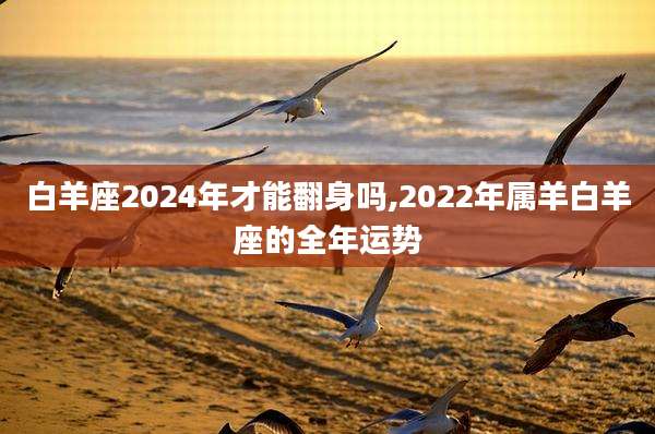 白羊座2024年才能翻身吗,2022年属羊白羊座的全年运势