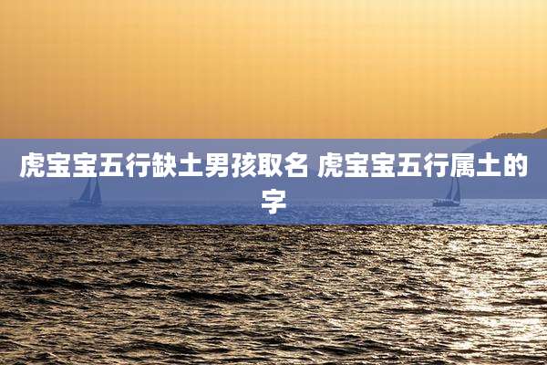 虎宝宝五行缺土男孩取名 虎宝宝五行属土的字