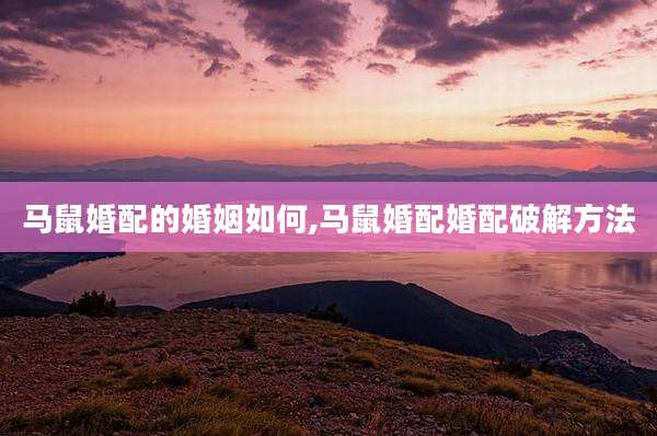 马鼠婚配的婚姻如何,马鼠婚配婚配破解方法