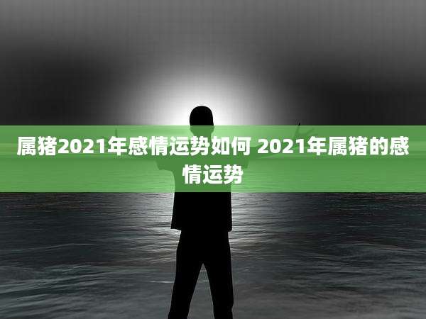 属猪2021年感情运势如何 2021年属猪的感情运势