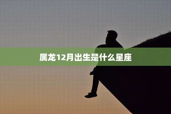 属龙12月出生是什么星座