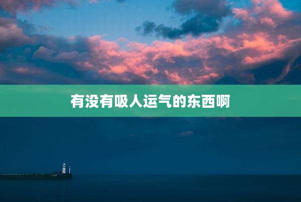 有没有吸人运气的东西啊