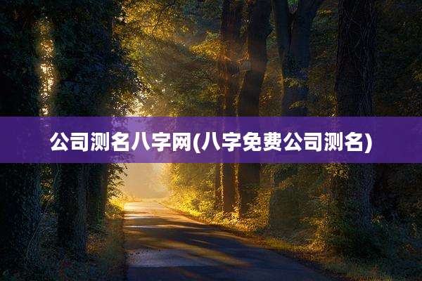 公司测名八字网(八字免费公司测名)