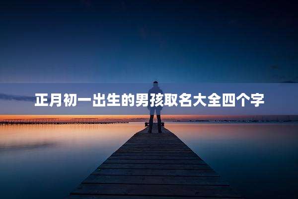 正月初一出生的男孩取名大全四个字