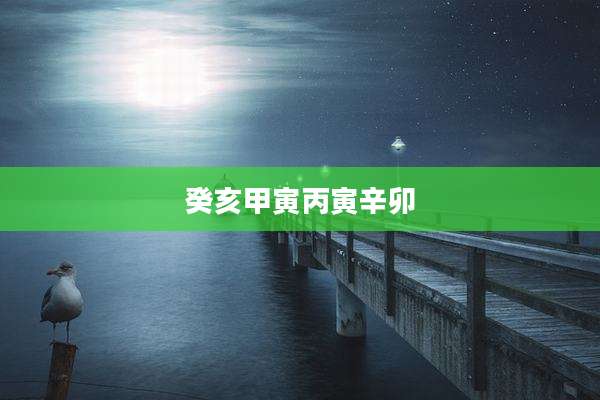 癸亥甲寅丙寅辛卯