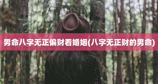 男命八字无正偏财看婚姻(八字无正财的男命)