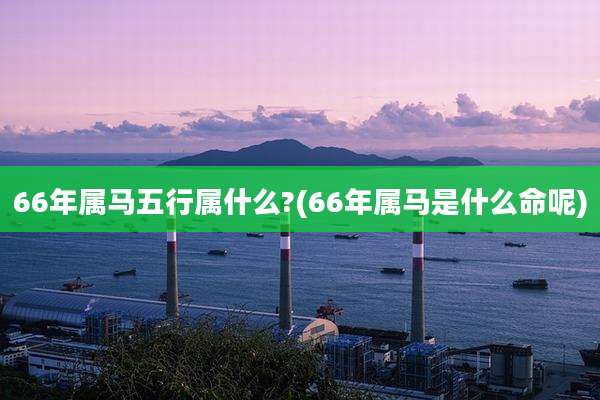 66年属马五行属什么?(66年属马是什么命呢)