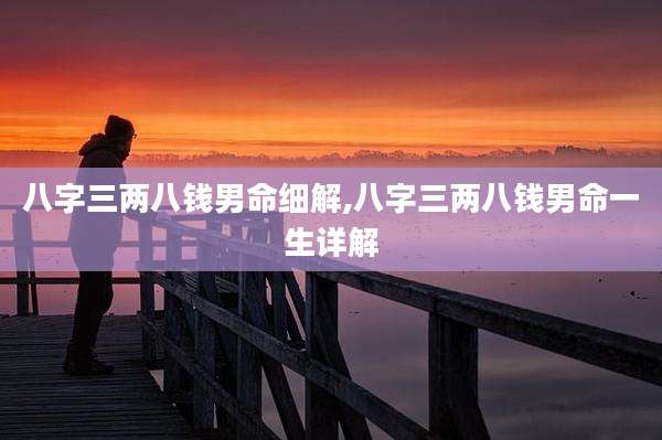八字三两八钱男命细解,八字三两八钱男命一生详解