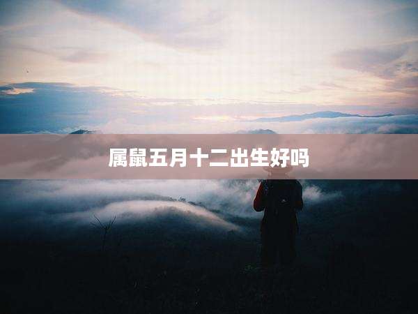 属鼠五月十二出生好吗