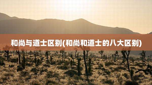 和尚与道士区别(和尚和道士的八大区别)