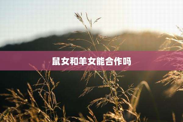 鼠女和羊女能合作吗