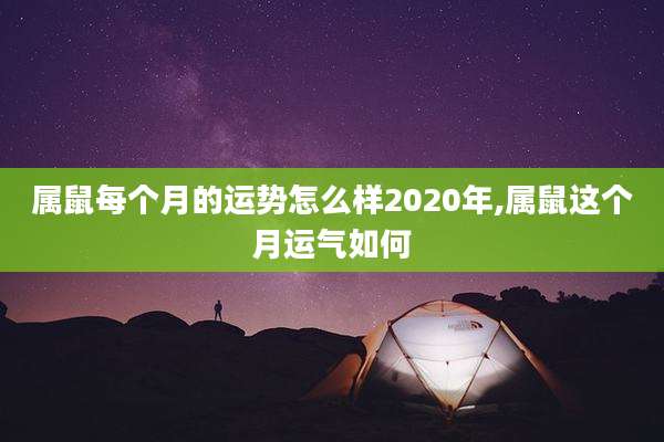 属鼠每个月的运势怎么样2020年,属鼠这个月运气如何