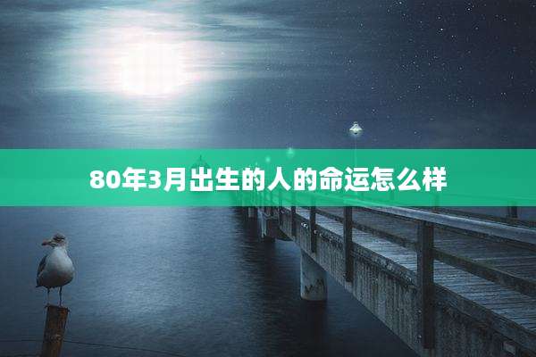 80年3月出生的人的命运怎么样