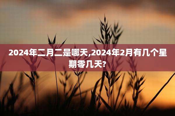 2024年二月二是哪天,2024年2月有几个星期零几天?