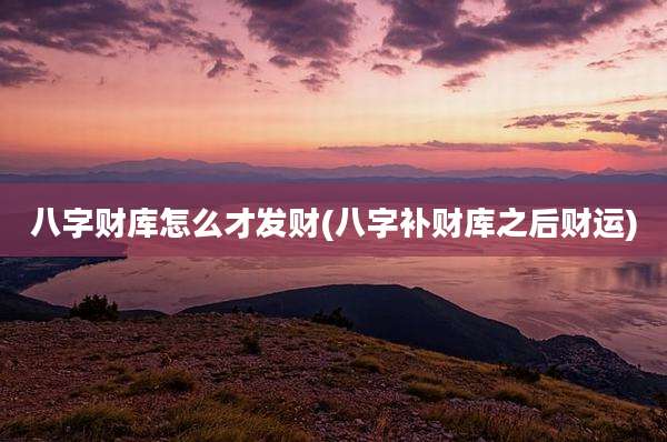 八字财库怎么才发财(八字补财库之后财运)