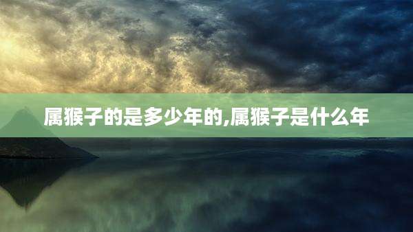 属猴子的是多少年的,属猴子是什么年