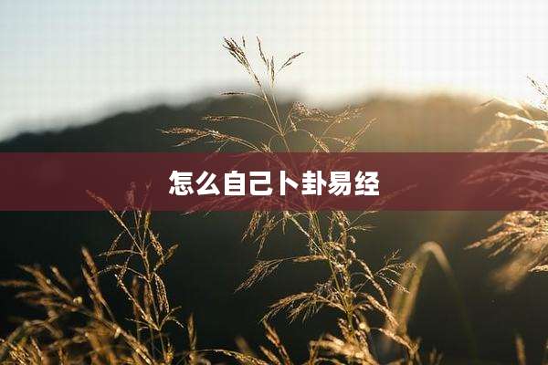 怎么自己卜卦易经