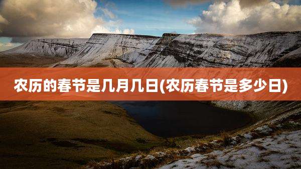 农历的春节是几月几日(农历春节是多少日)