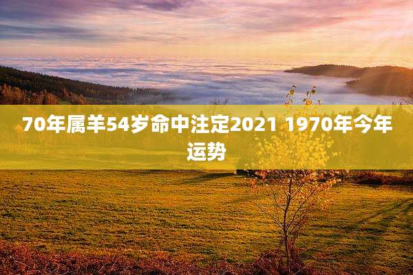 70年属羊54岁命中注定2021 1970年今年运势